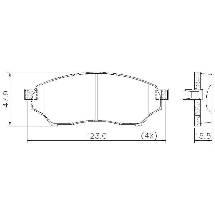 Pastilha de Freio Dianteira para Mitsubishi Pajero Tr4 - Fras-le - PD/74