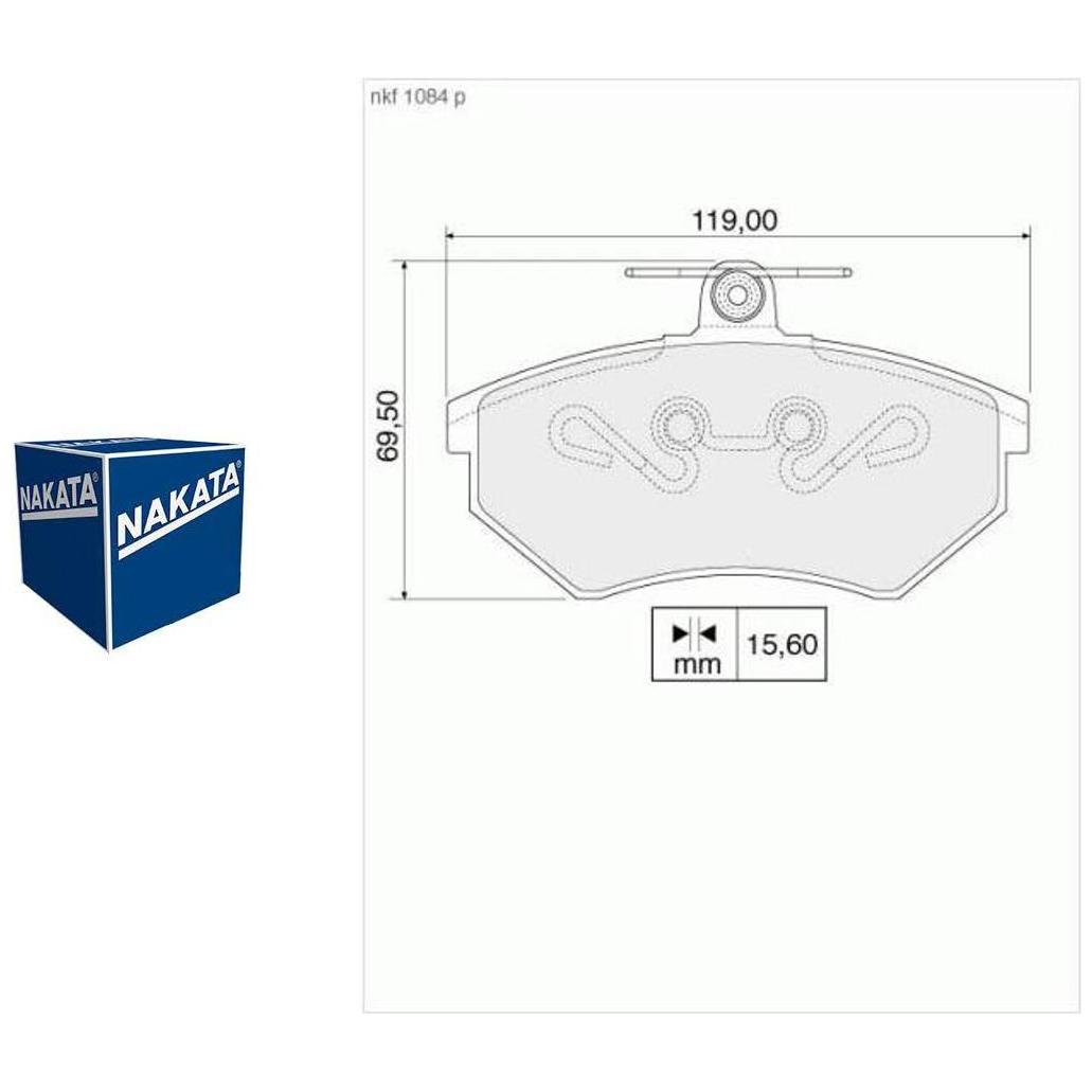 Pastilha de Freio Dianteira para Seat Ibiza e Volkswagen Polo Classic - Nakata - NKF 1084P