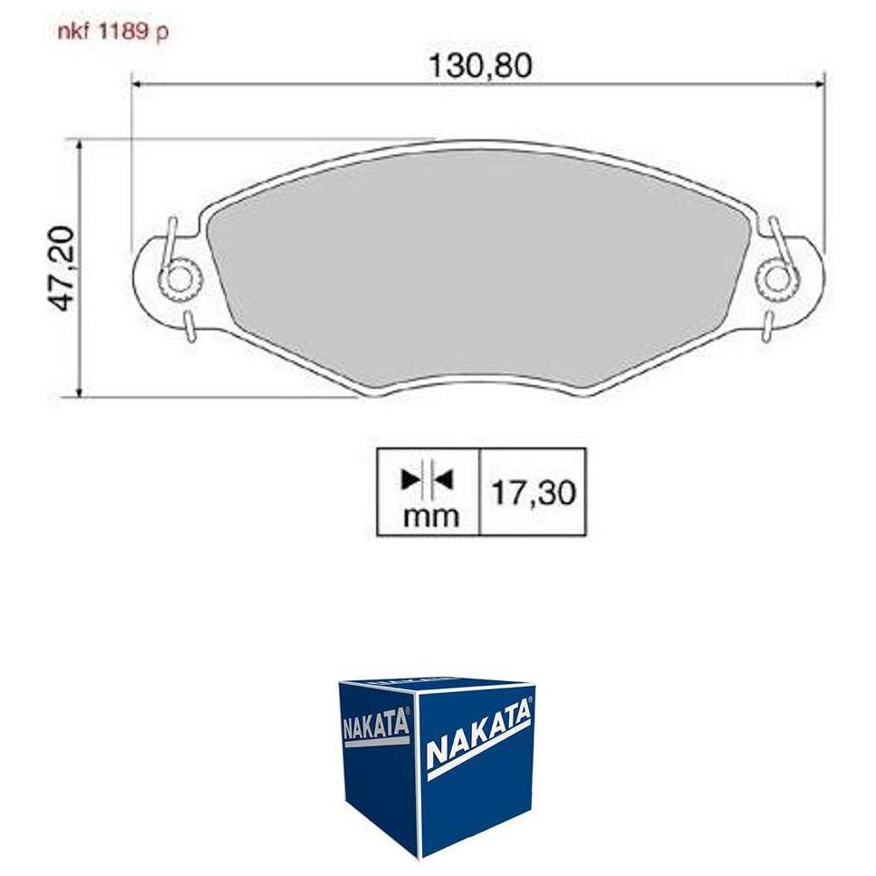 Pastilha de Freio Dianteira para Peugeot 206 - Nakata - NKF 1189P