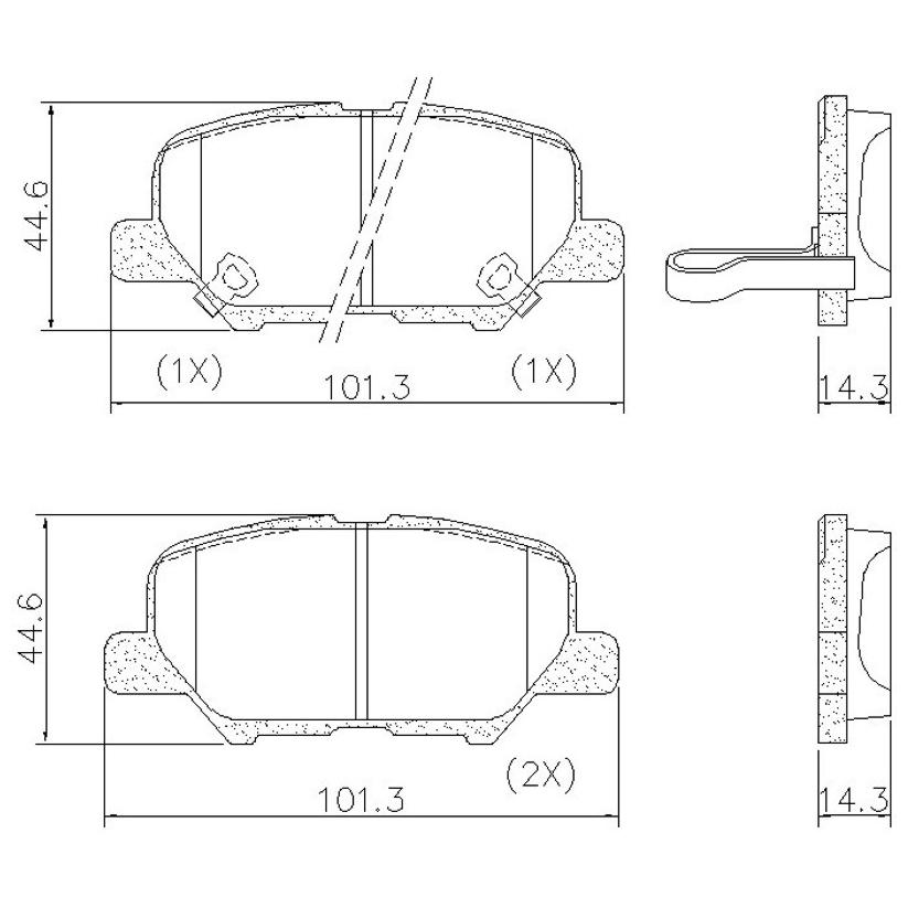 Pastilha de Freio Traseiro para Mitsubishi ASX e Outlander - Fras-le - PD/1570