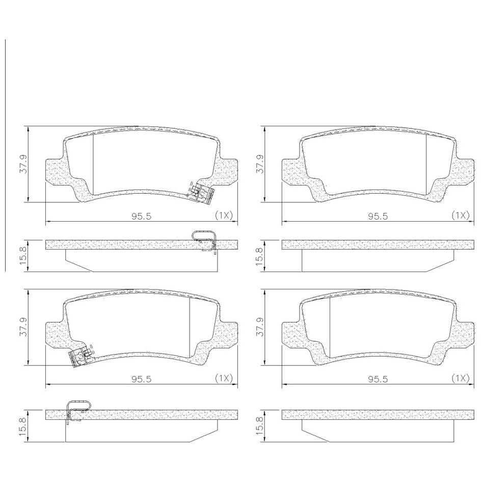 Pastilha de Freio Traseiro para Toyota Corolla e Fielder - Fras-le - PD/512