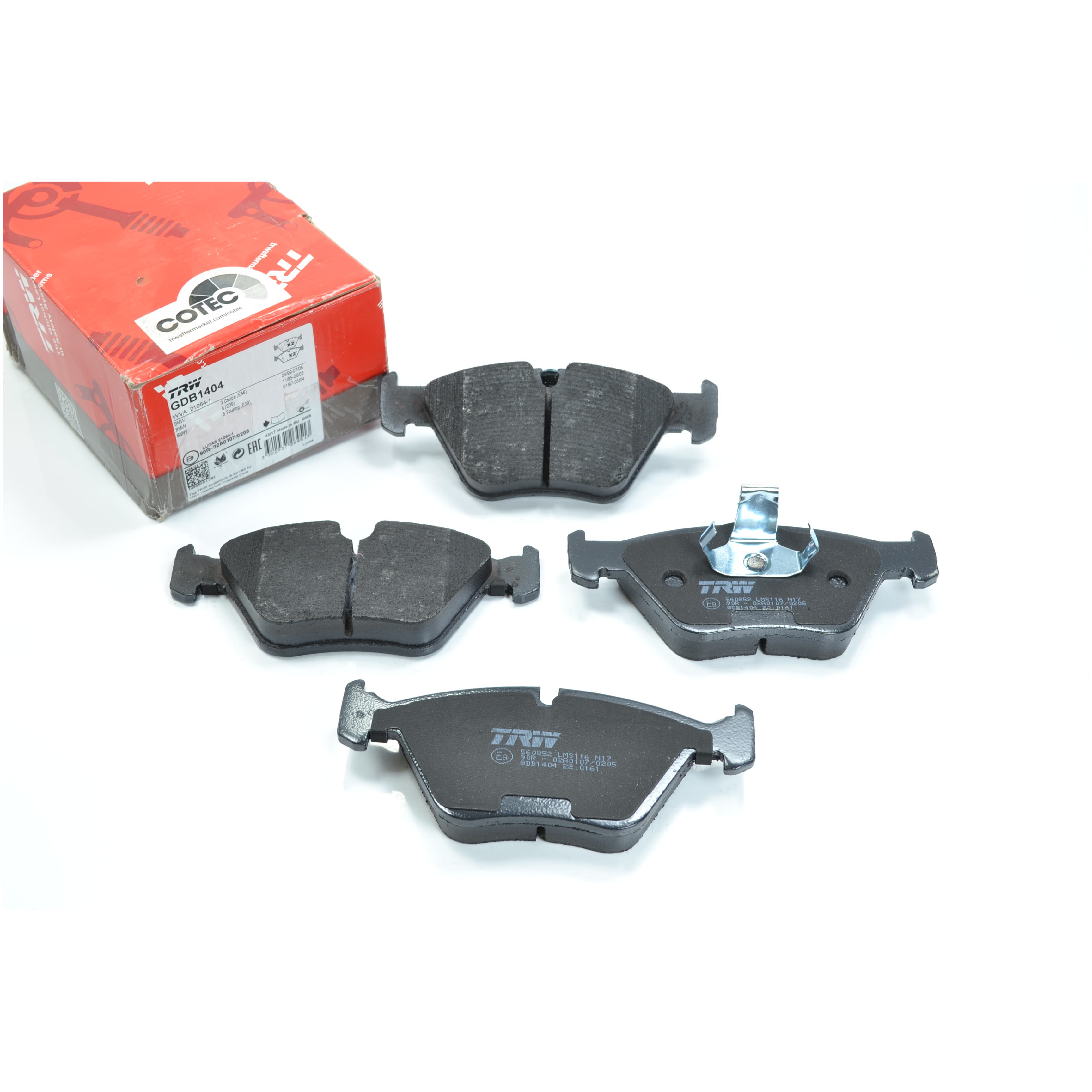 Pastilhas Freio Dianteira Antirruído Cotec para BMW 525i e 528i - TRW - GDB1404
