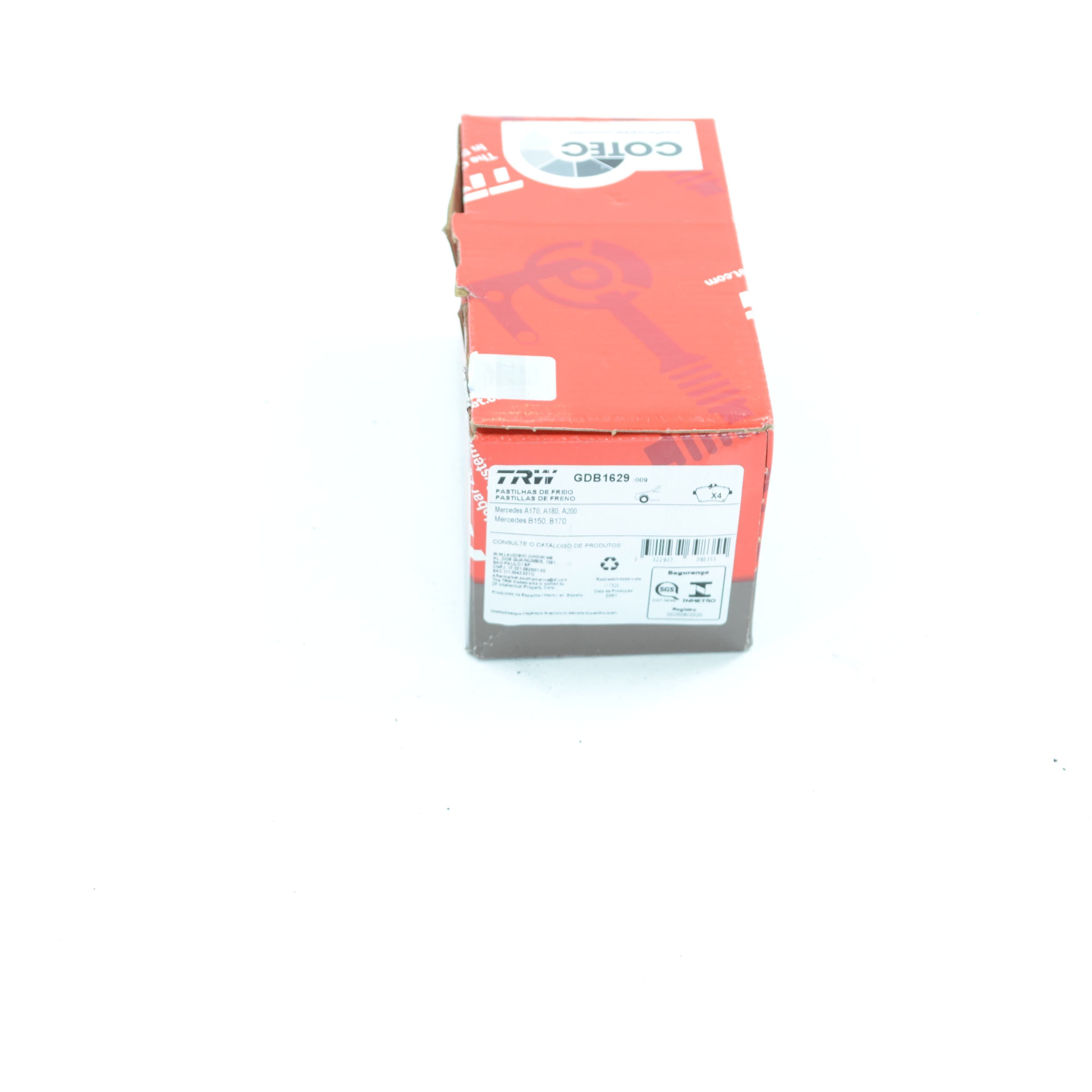 Pastilhas Freio Dianteira Antirruído Cotec para Mercedes-Benz A 200 - TRW - GDB1629