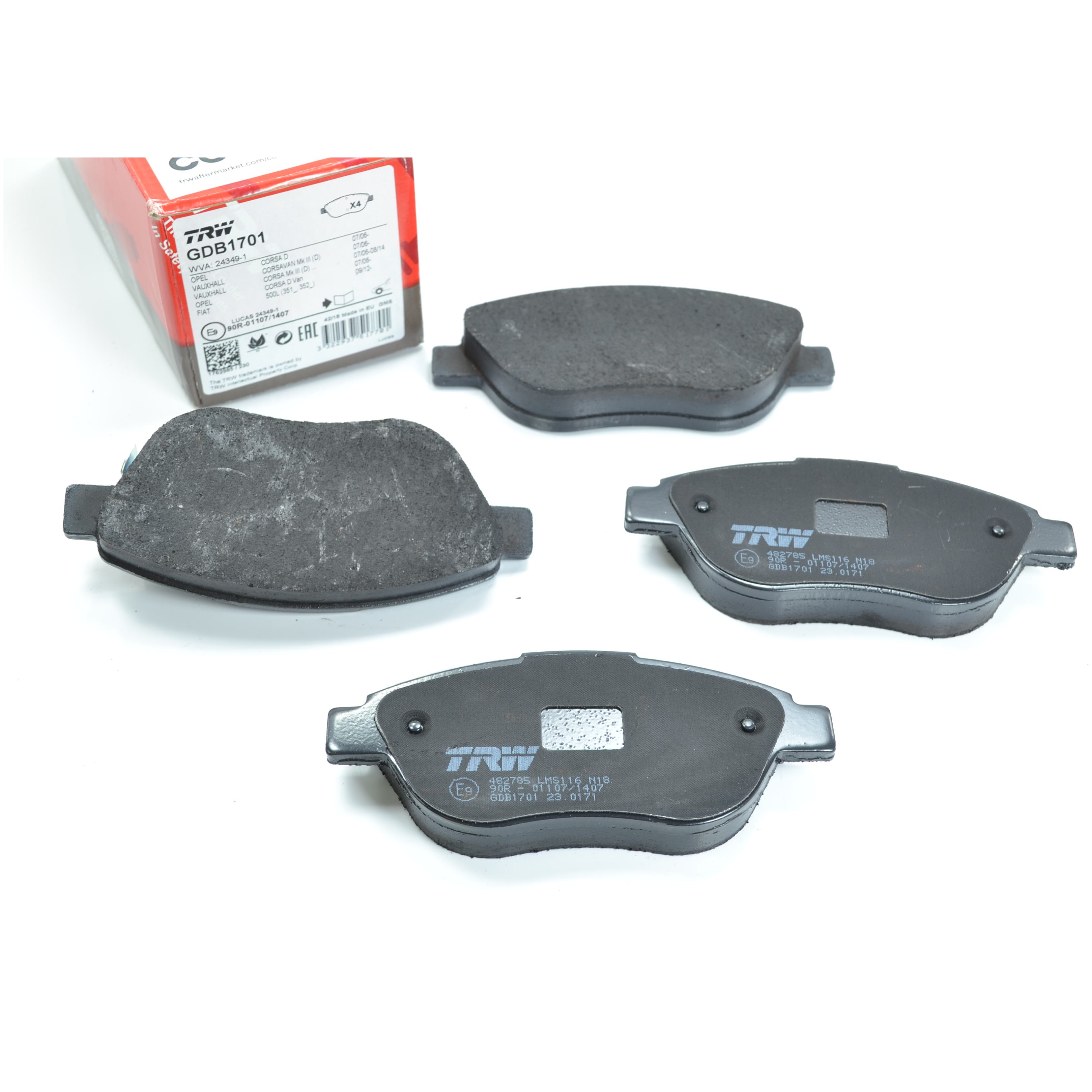 Pastilhas Freio Dianteira Antirruído Cotec para Fiat 500 e 500 Abarth - TRW - GDB1701