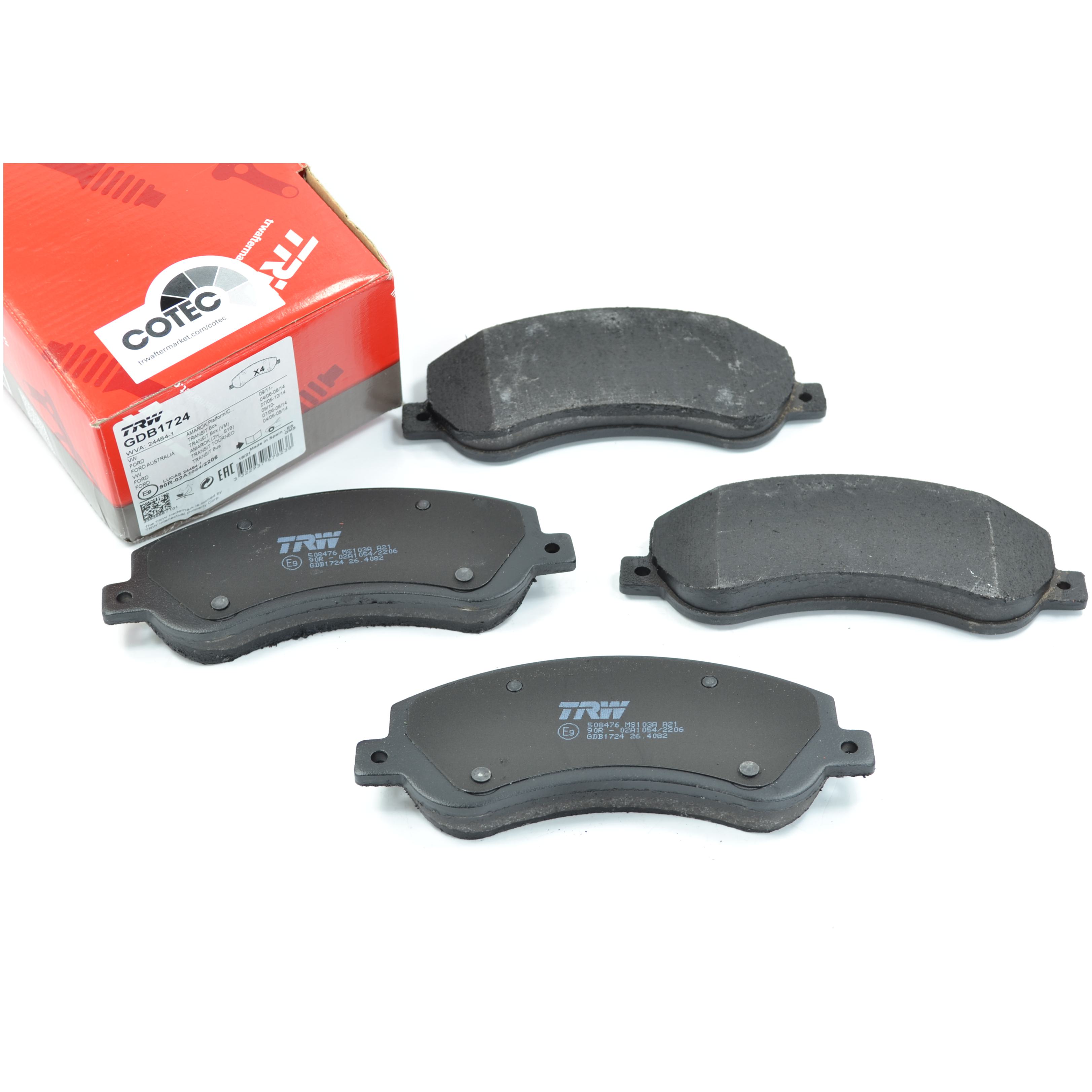 Pastilhas Freio Dianteira Antirruído Cotec para Ford Transit e Volkswagen Amarok - TRW - GDB1724