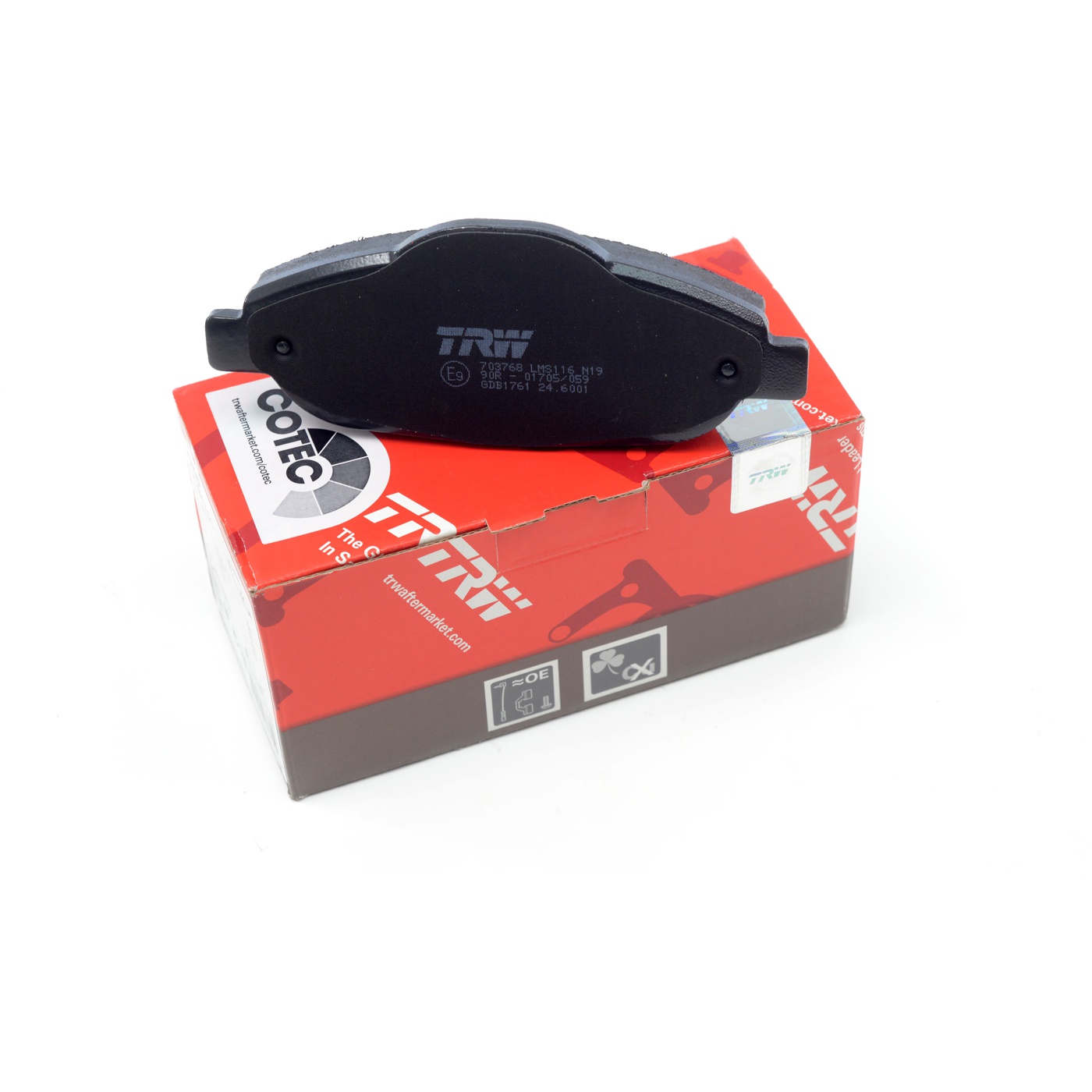 Pastilhas Freio Dianteira Antirruído Cotec para Peugeot 3008 e 308 CC - TRW - GDB1761