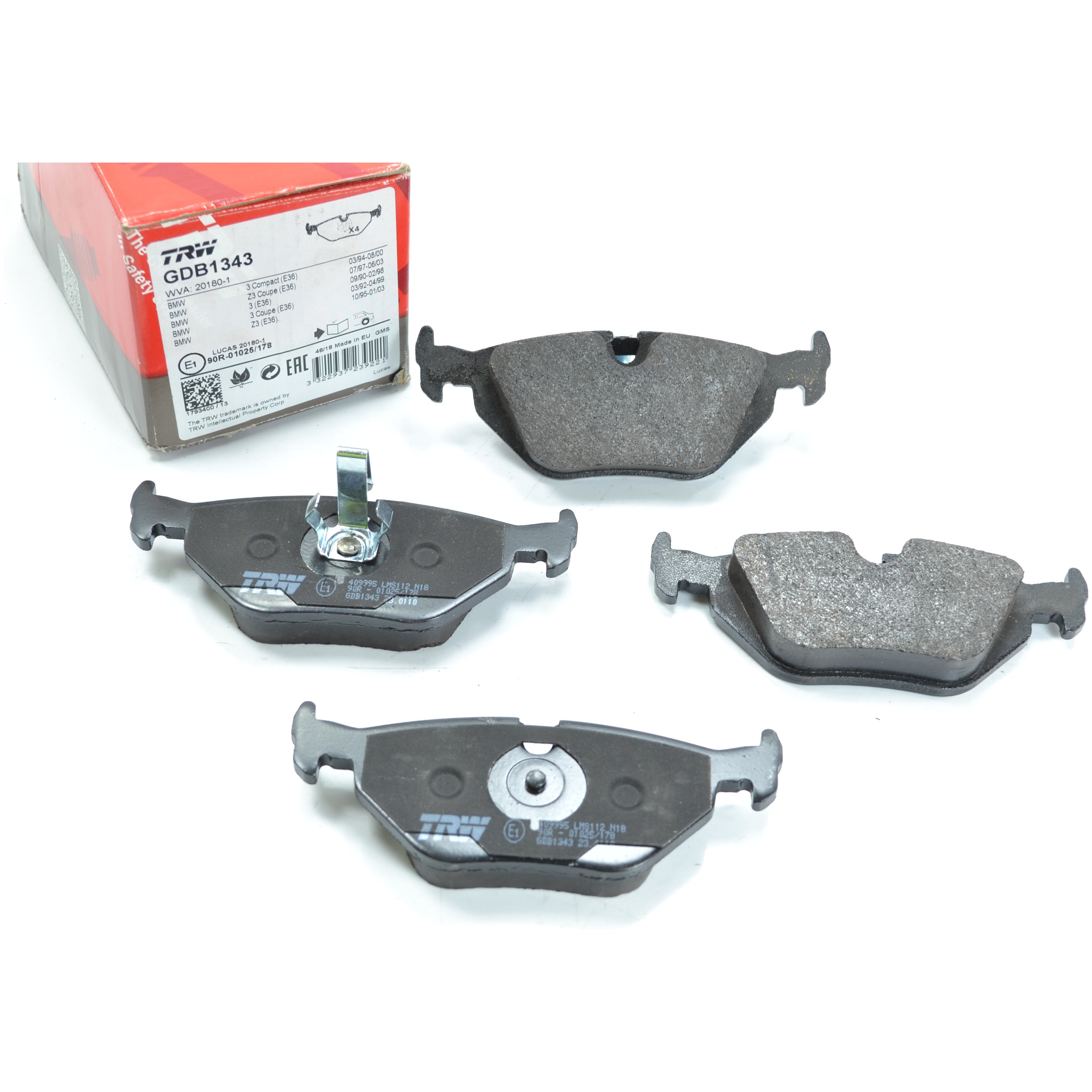 Pastilhas Freio Traseira Antirruído Cotec para BMW 316i e Z3 - TRW - GDB1343