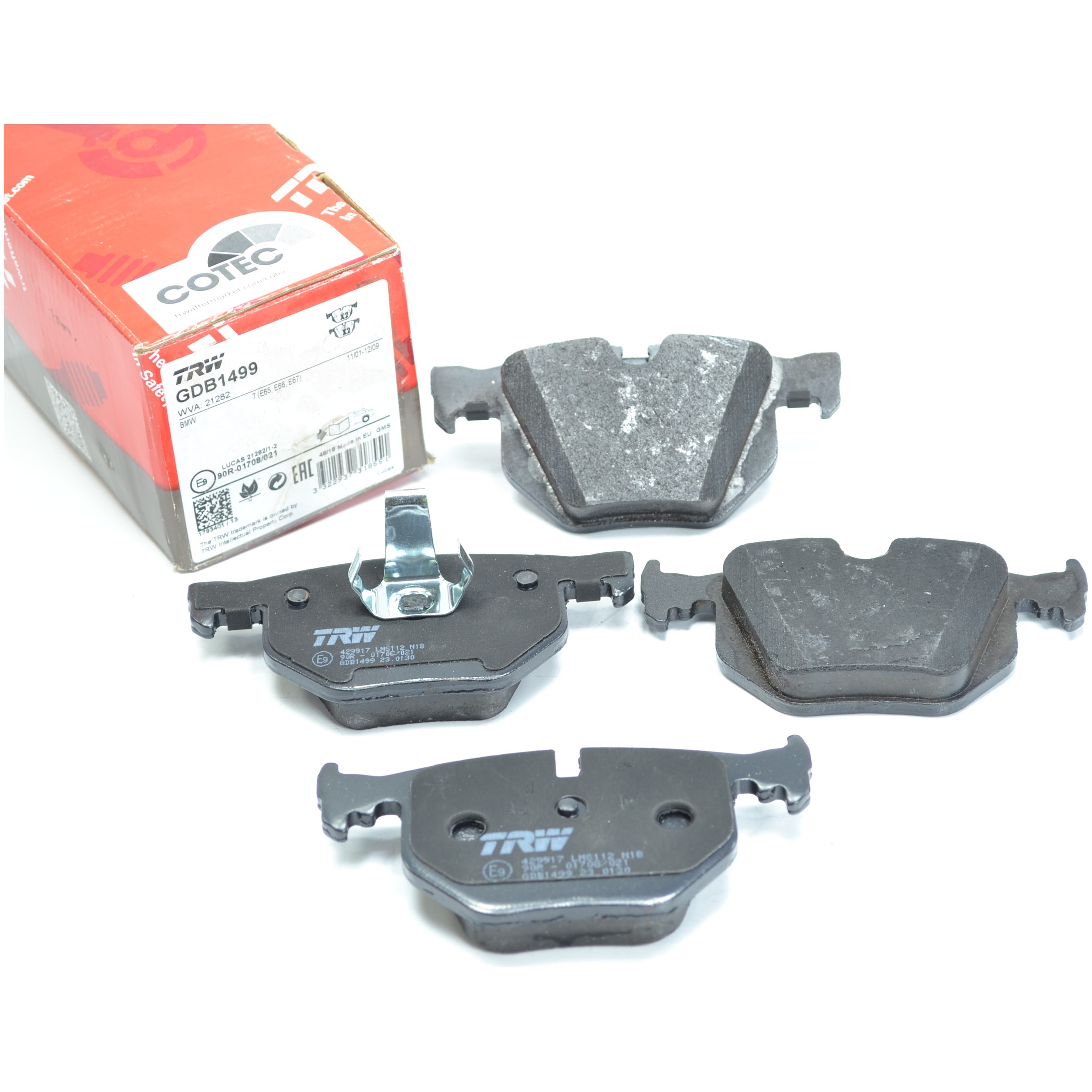 Pastilhas Freio Traseira Antirruído Cotec para BMW 745i e 760i - TRW - GDB1499