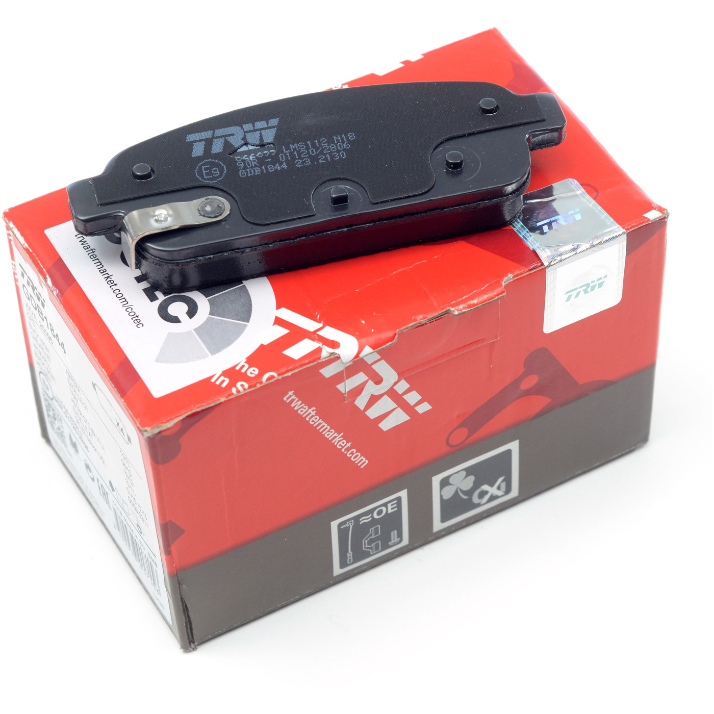 Pastilhas Freio Traseira Antirruído Cotec para Chevrolet Cruze e Cruze Sport6 - TRW - GDB1844