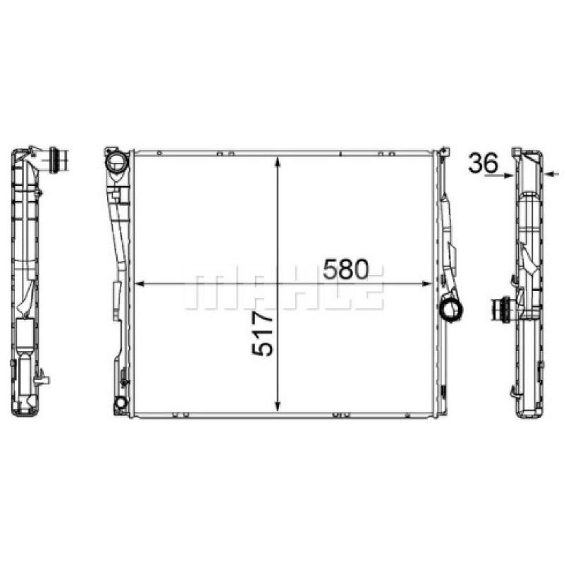 Radiador de Água para BMW X3 - Mahle Behr - CR 1393 000S