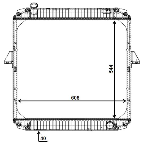 Radiador de Água para Mercedes-Benz OH-1518 - Mahle Behr - CR 2155 000P