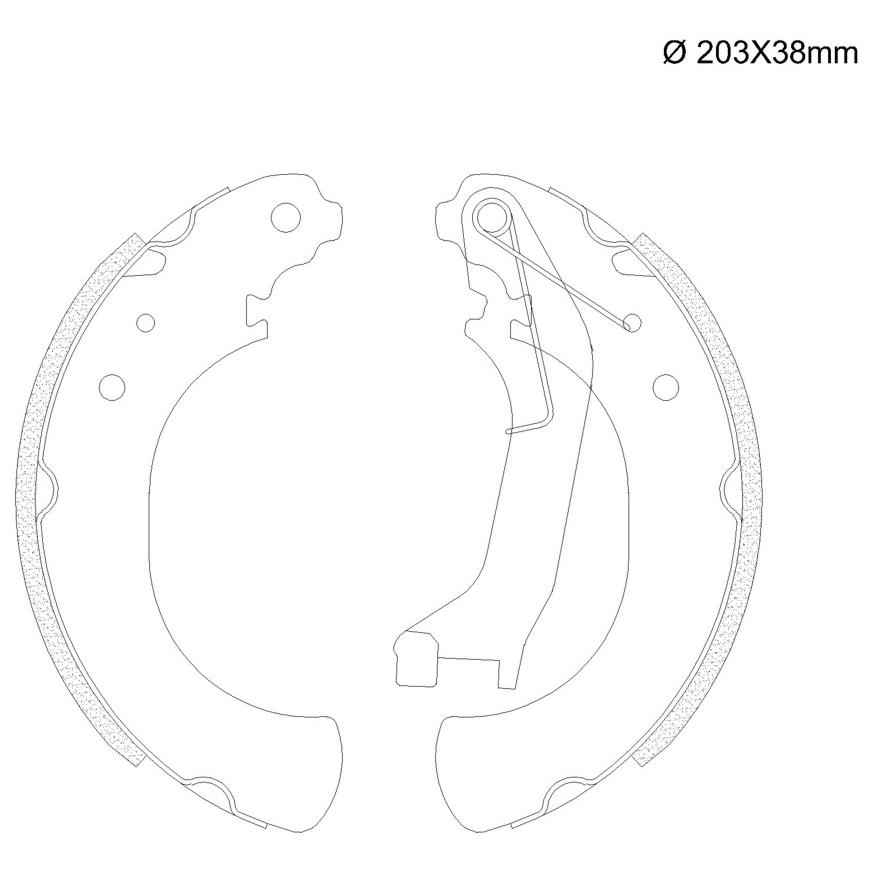 Sapata de Freio Traseira para Citroen C3 e Peugeot 208 - Fras-le - PG/444-CPA